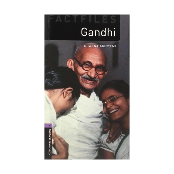 خرید کتاب داستان کوتاه انگلیسی | فروشگاه اینترنتی کتاب زبان | Oxford Bookworms 4 Gandhi | آکسفورد بوک ورمز چهار گاندی