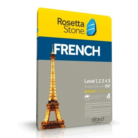 خرید نرم افزار آموزش زبان فرانسه | فروشگاه اینترنتی نرم افزار زبان | Rosetta Stone French | خودآموز زبان فرانسه رزتا استون افرند