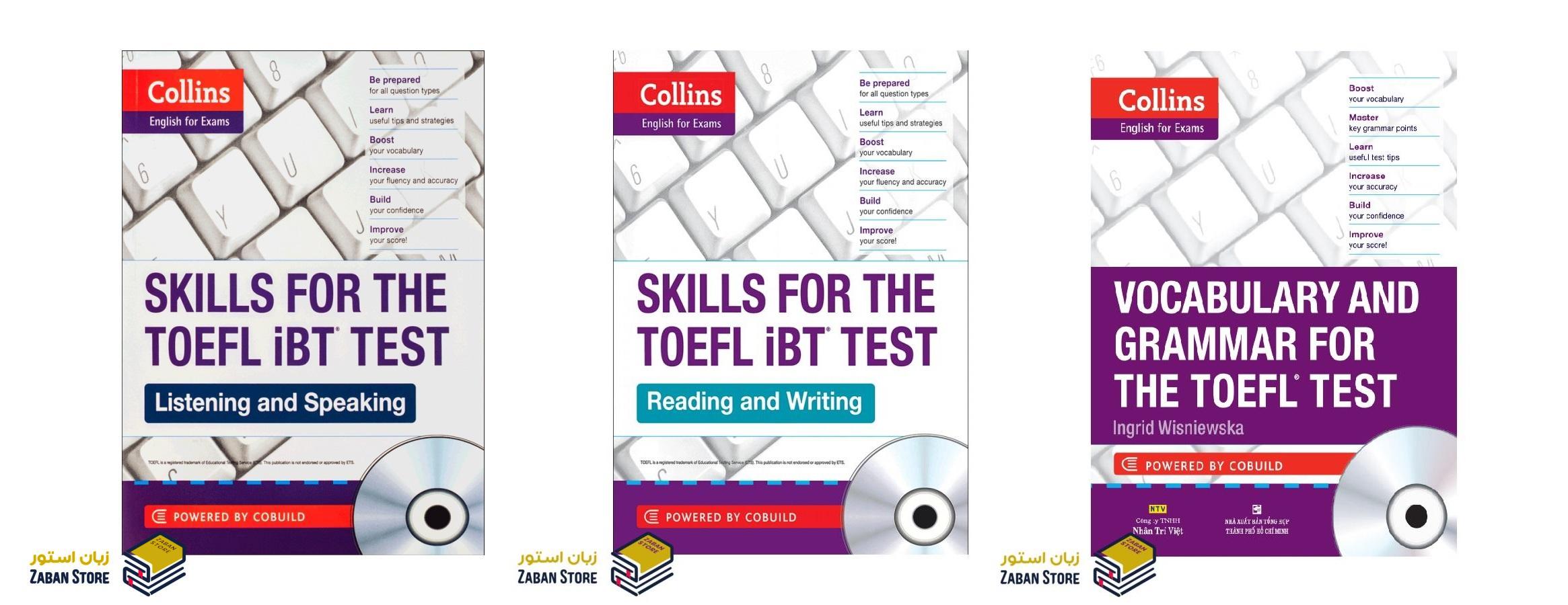 خرید کتاب آزمون تافل | Collins Skills for The TOEFL iBT Test | کالینز اسکیلز فور د تافل آی بی تی