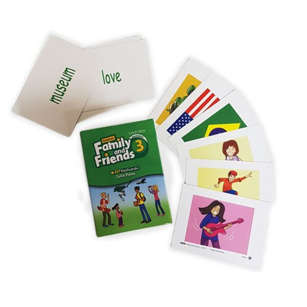 خرید کتاب زبان | کتاب زبان اصلی | Family and Friends 3 2nd Edition Flashcards | فلش کارت فمیلی اند فرندز سه ویرایش دوم