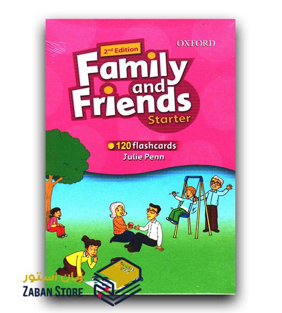 خرید کتاب زبان | کتاب زبان اصلی | Family and Friends starter 2nd Edition Flashcards | فلش کارت فمیلی اند فرندز استارتر ویرایش دوم