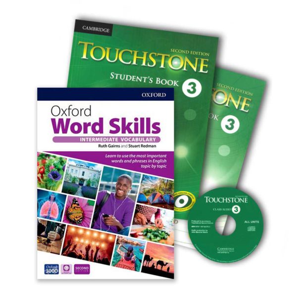 پک دوره بزرگسالان موسسه سفیر سطح Intermediate یا متوسط Touchstone 3 + Oxford Word Skills Intermediate
