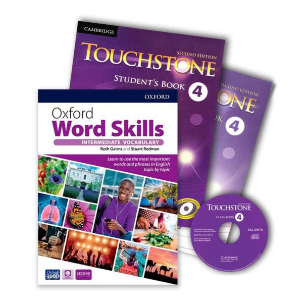 پک دوره بزرگسالان موسسه سفیر سطح Intermediate یا متوسط Touchstone 4 + Oxford Word Skills Intermediate