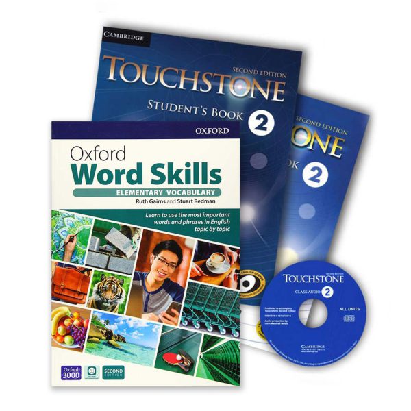 پک دوره بزرگسالان موسسه سفیر سطح Pre-Intermediate یا میانی Touchstone 2 + Oxford Word Skills Elementary