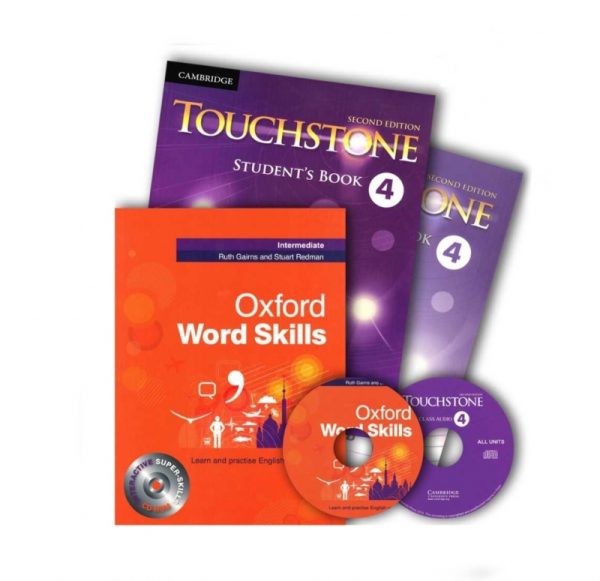 پک کتاب های تاچ استون چهار و ورد اسکیلز Touchstone 4 Oxford Word Skills Intermediate