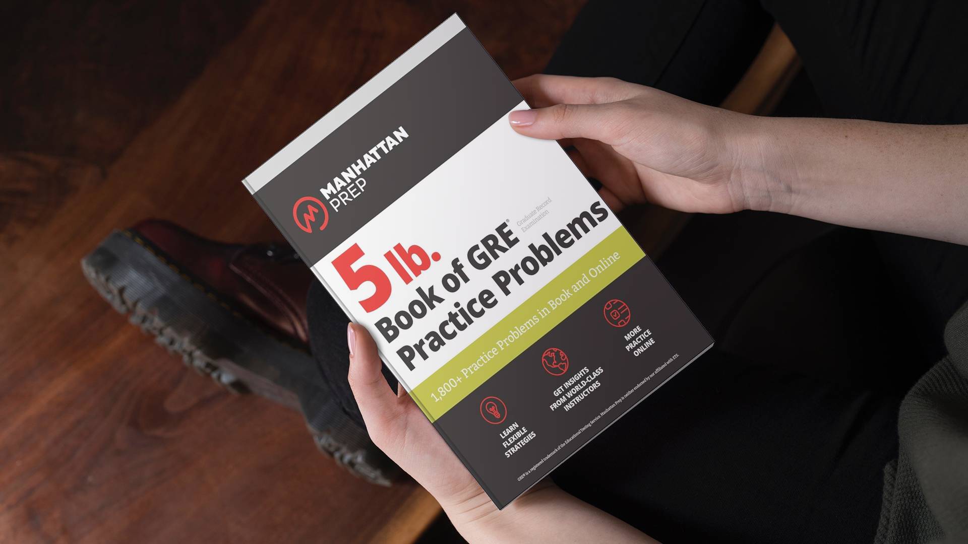 کتاب 5lb Book of GRE Practice Problems GRE Manhattan بوک اف جی ار ای پرکتیس پرابلمز