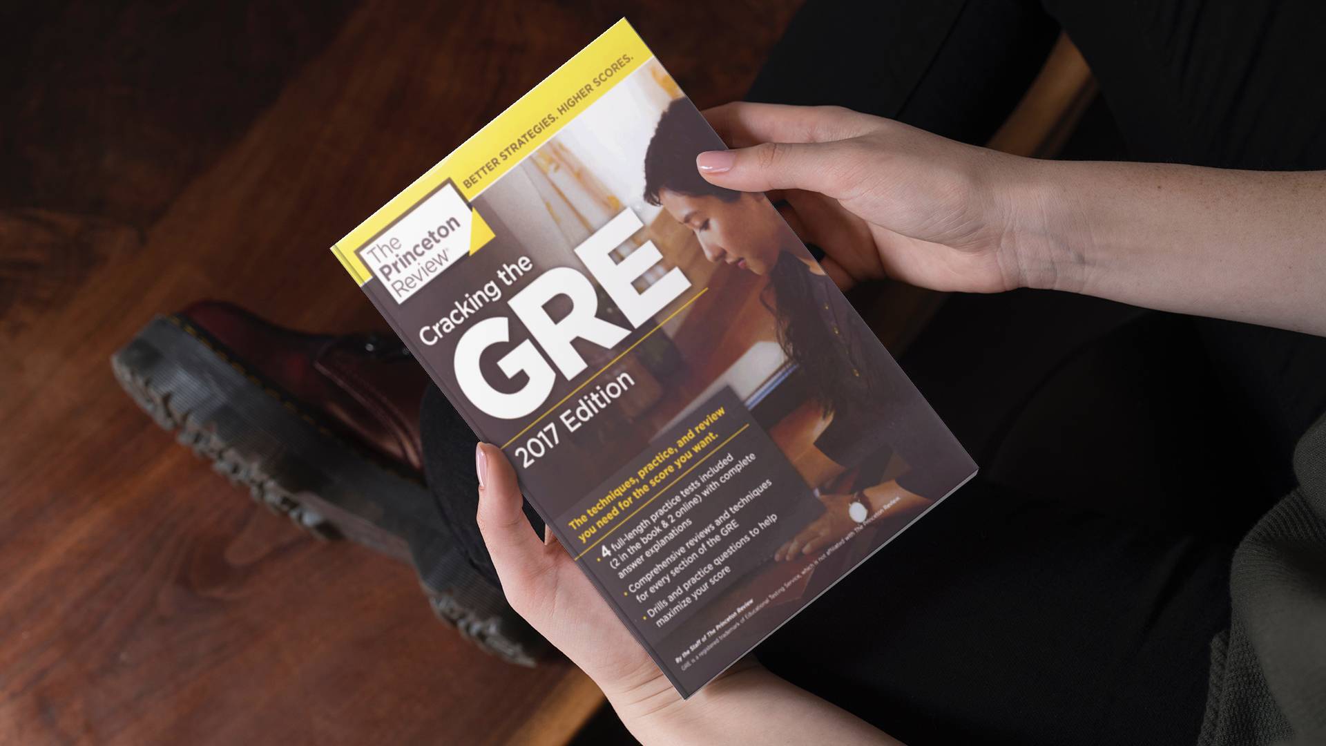 کتاب Cracking the GRE with 4 Practice Tests 2017 کرکینگ د جی ار ای