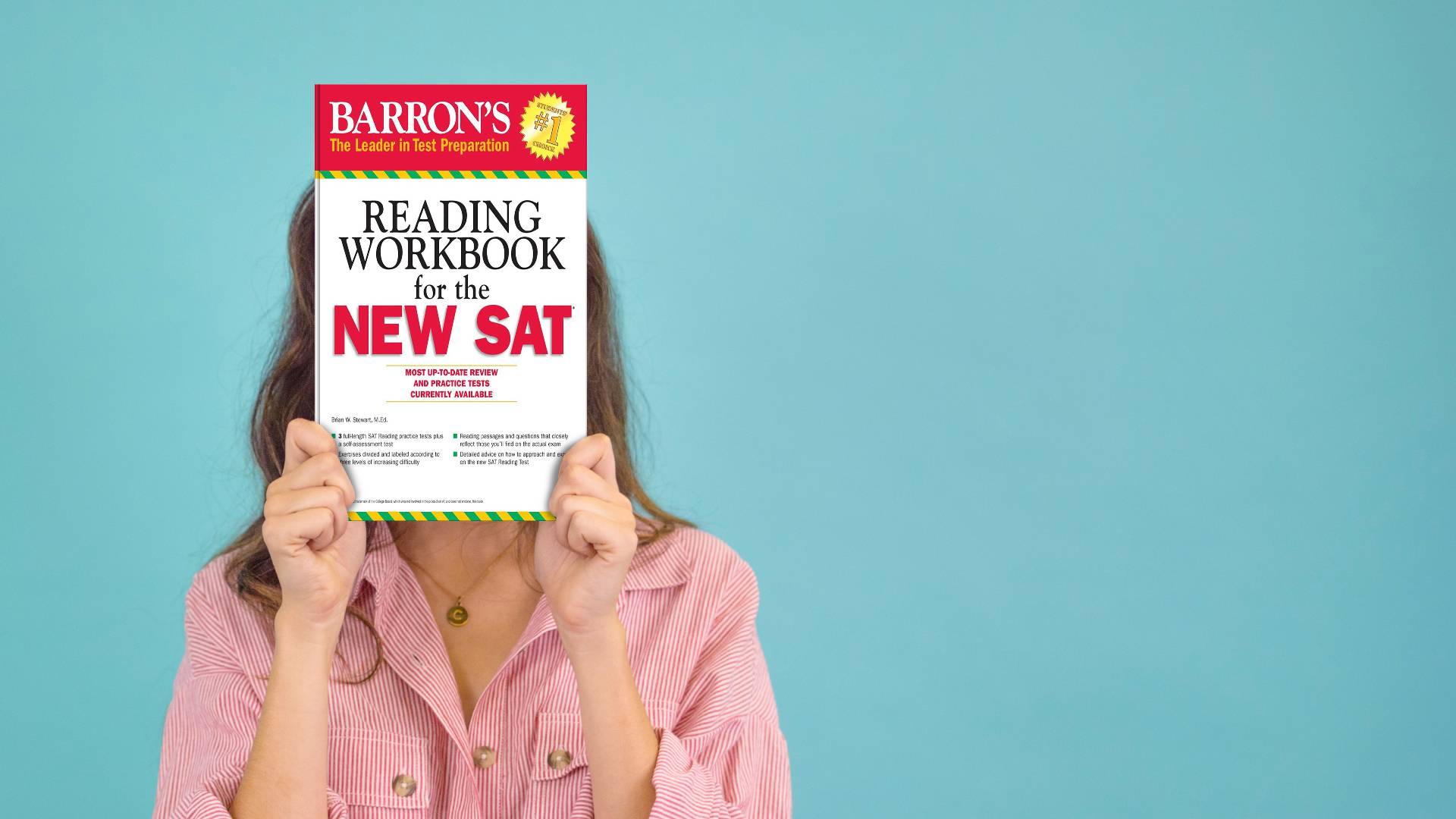 کتاب Barrons Reading Workbook for the NEW SAT بارونز اس ای تی ریدینگ ورک بوک
