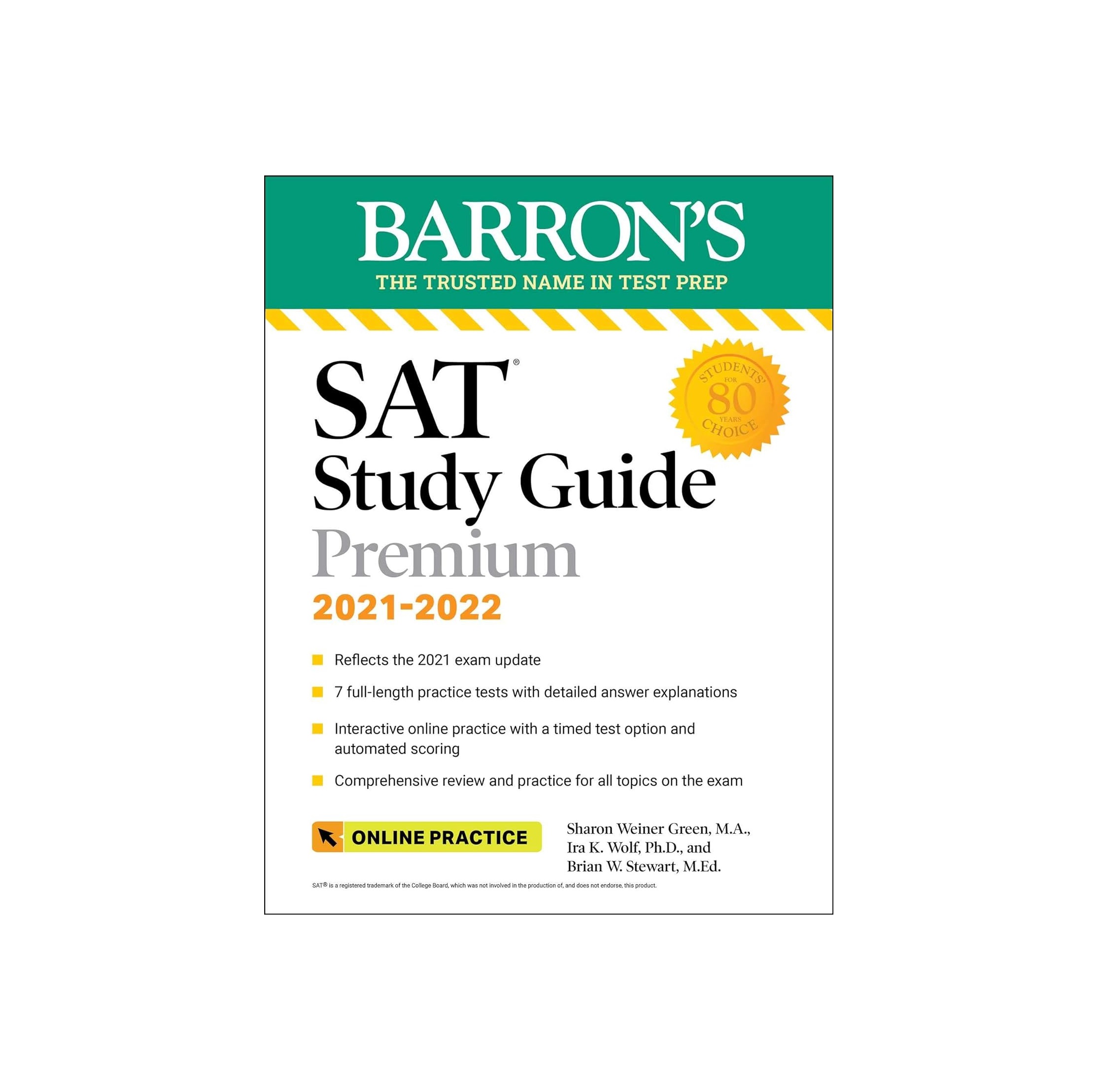 کتاب Barron’s SAT Study Guide Premium 2021 2022 اس ای تی استادی گاید پریمیوم