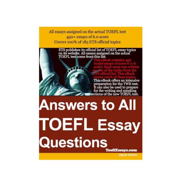 کتاب Answers to all TOEFL Essay Questions انسرز تو آل تافل ایسی
